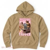 Funny Cat Meme Professional Yapper Cat Oddly Specific Dank Hoodie thumb 0