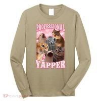 Funny Cat Meme Professional Yapper Cat Oddly Specific Dank Long Sleeve Shirt thumb 0