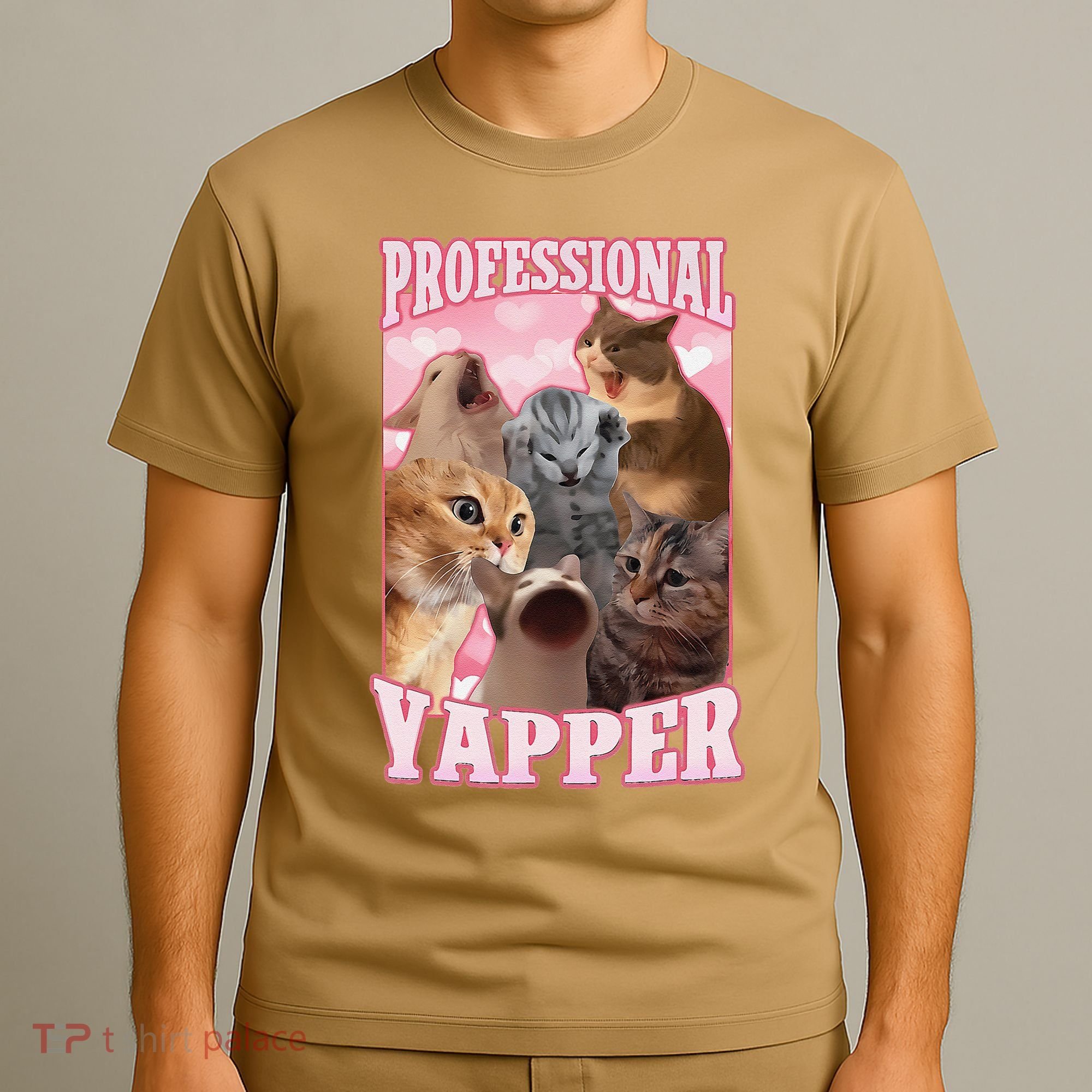 Funny Cat Meme Professional Yapper Cat Oddly Specific Dank T-Shirt