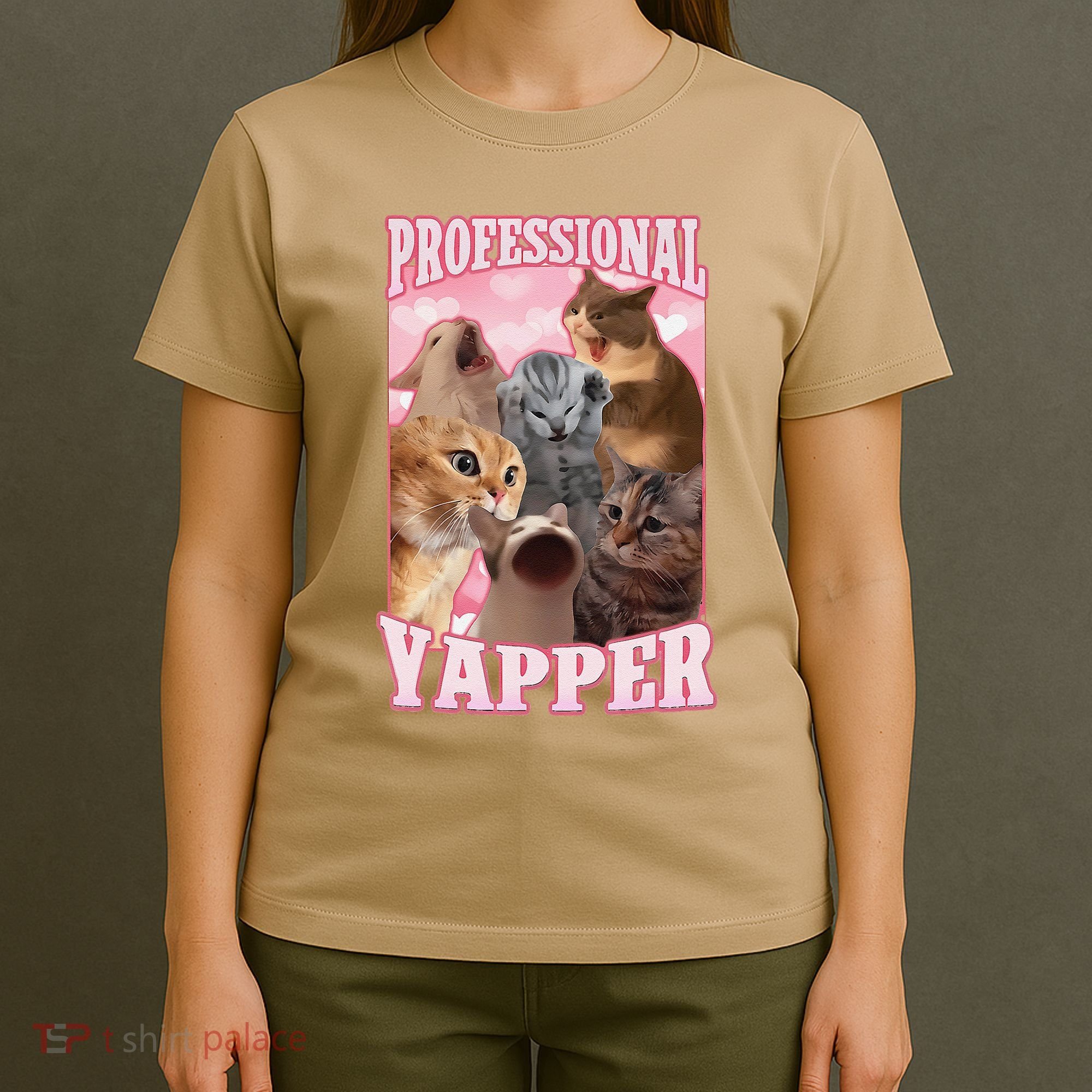 Funny Cat Meme Professional Yapper Cat Oddly Specific Dank T-Shirt