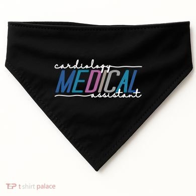 Funny Cardiology Medical Assistant Gift USA-Made Doggie Bandana