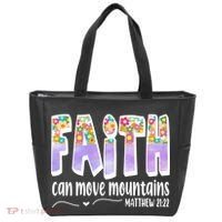 Faith Can Move Mountains Matthew 21:22 Prayer Tote Bag thumb 0