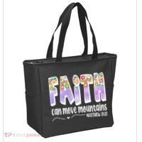 Faith Can Move Mountains Matthew 21:22 Prayer Tote Bag thumb 2