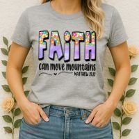 Faith Can Move Mountains Matthew 21:22 Prayer Women's T-Shirt thumb 2