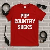 Funny Country Music Gifts Pop Country Sucks T-Shirt thumb 5