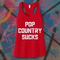 Funny Country Music Gifts Pop Country Sucks Women's Tank Top thumb 3