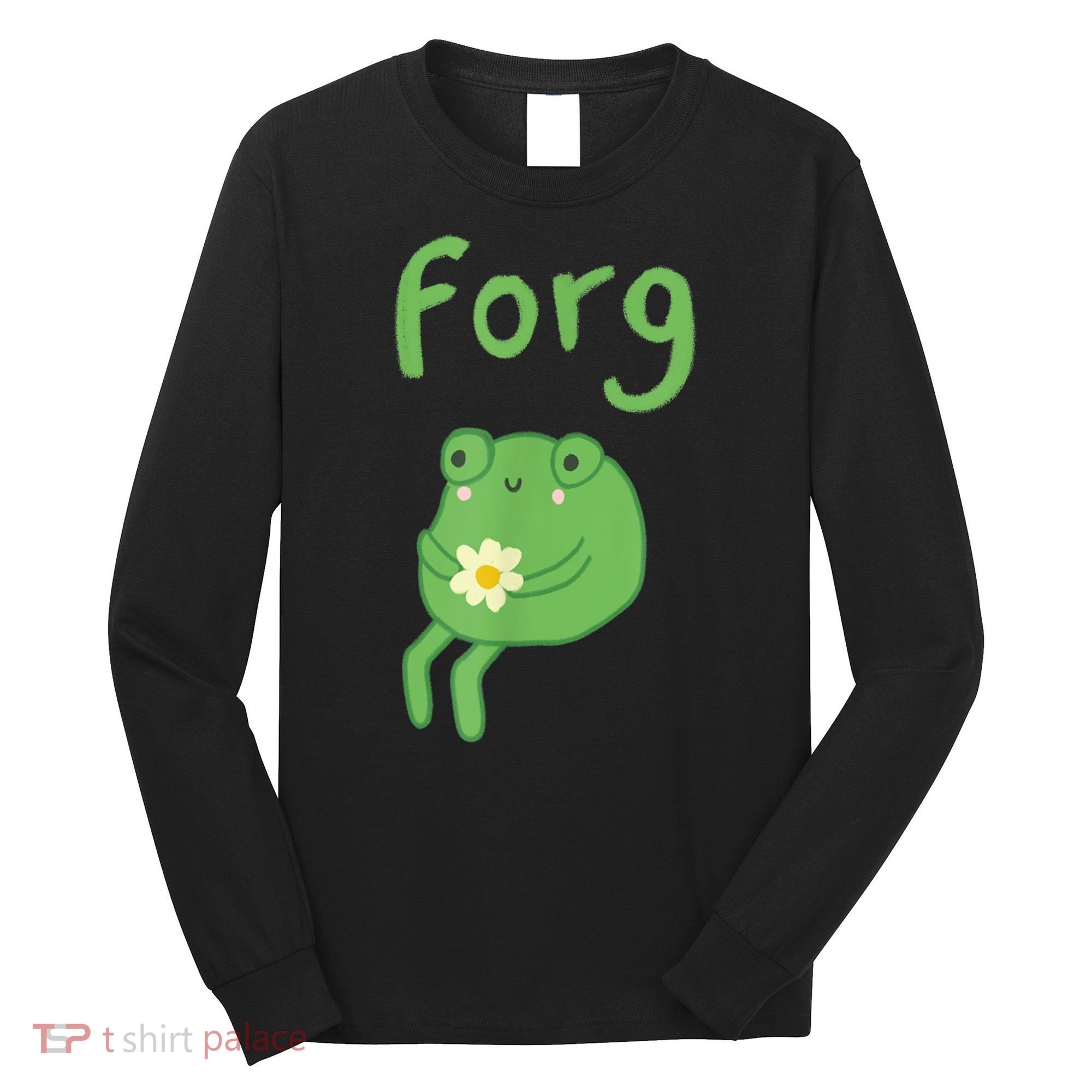 Frog Cake Meme Cute Aesthetic Forg Long Sleeve Shirt