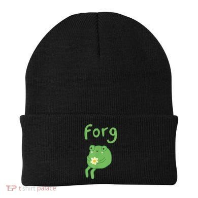 Frog Cake Meme Cute Aesthetic Forg Beanie