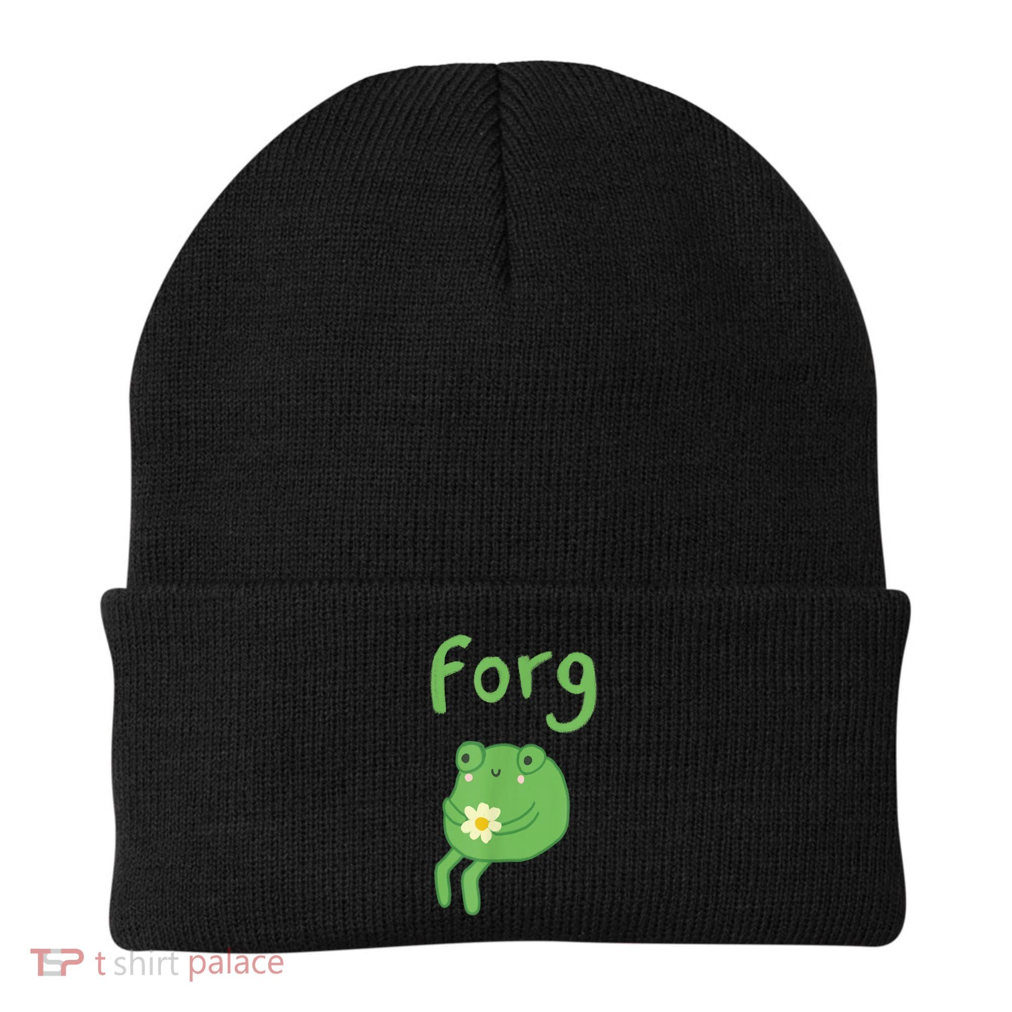 Frog Cake Meme Cute Aesthetic Forg Beanie