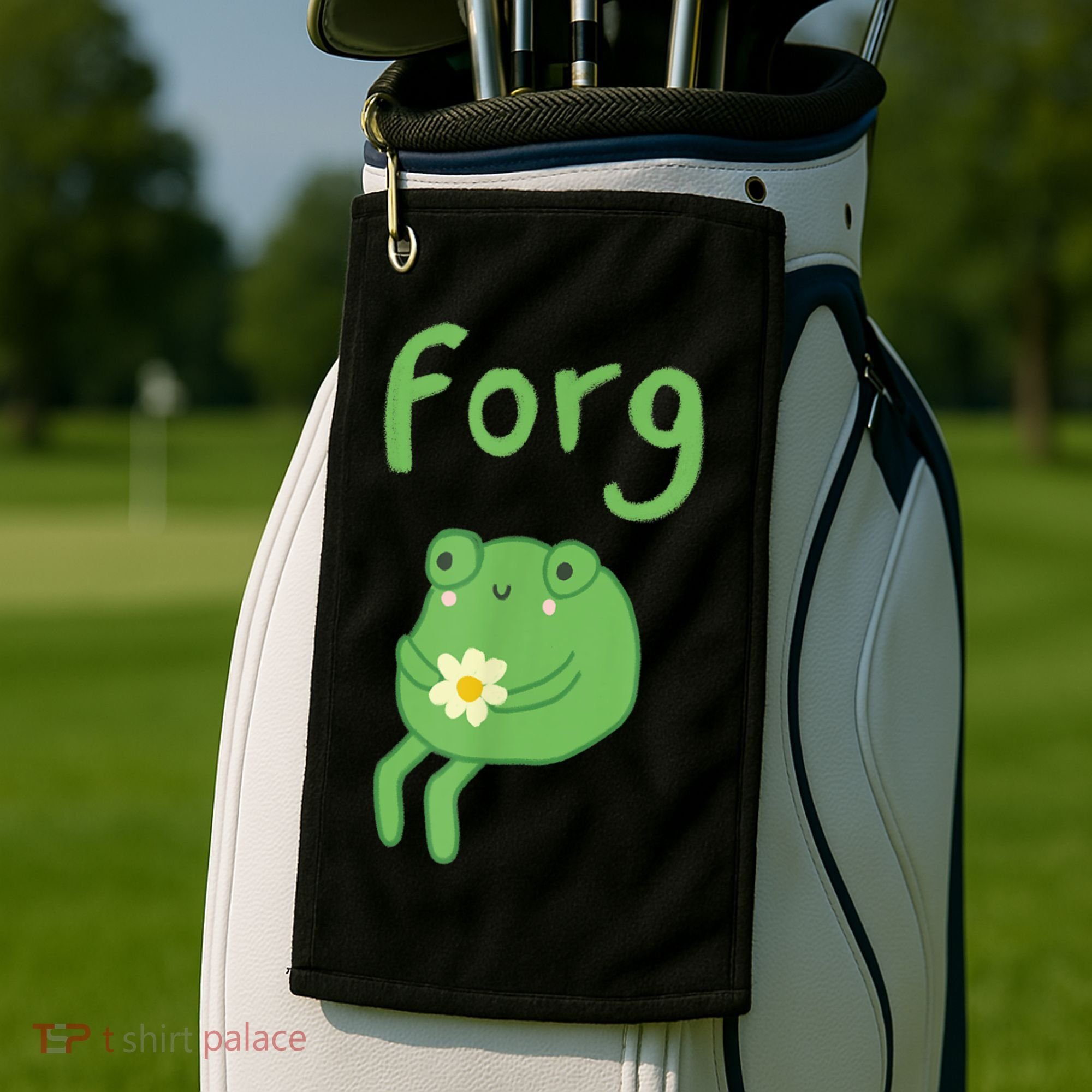 Frog Cake Meme Cute Aesthetic Forg Golf Towel