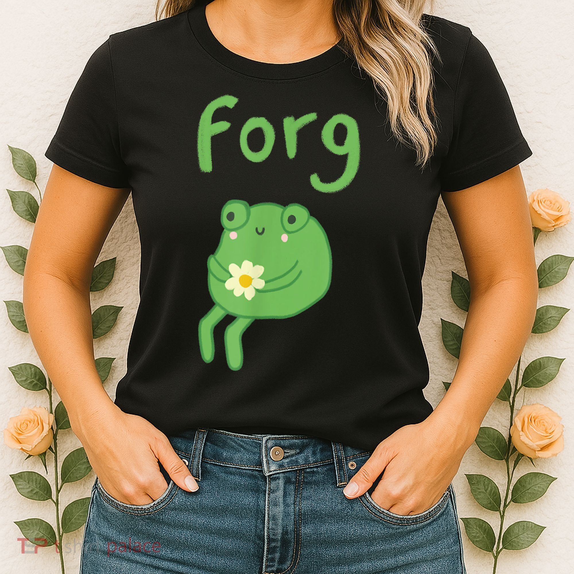 Frog Cake Meme Cute Aesthetic Forg Women's T-Shirt