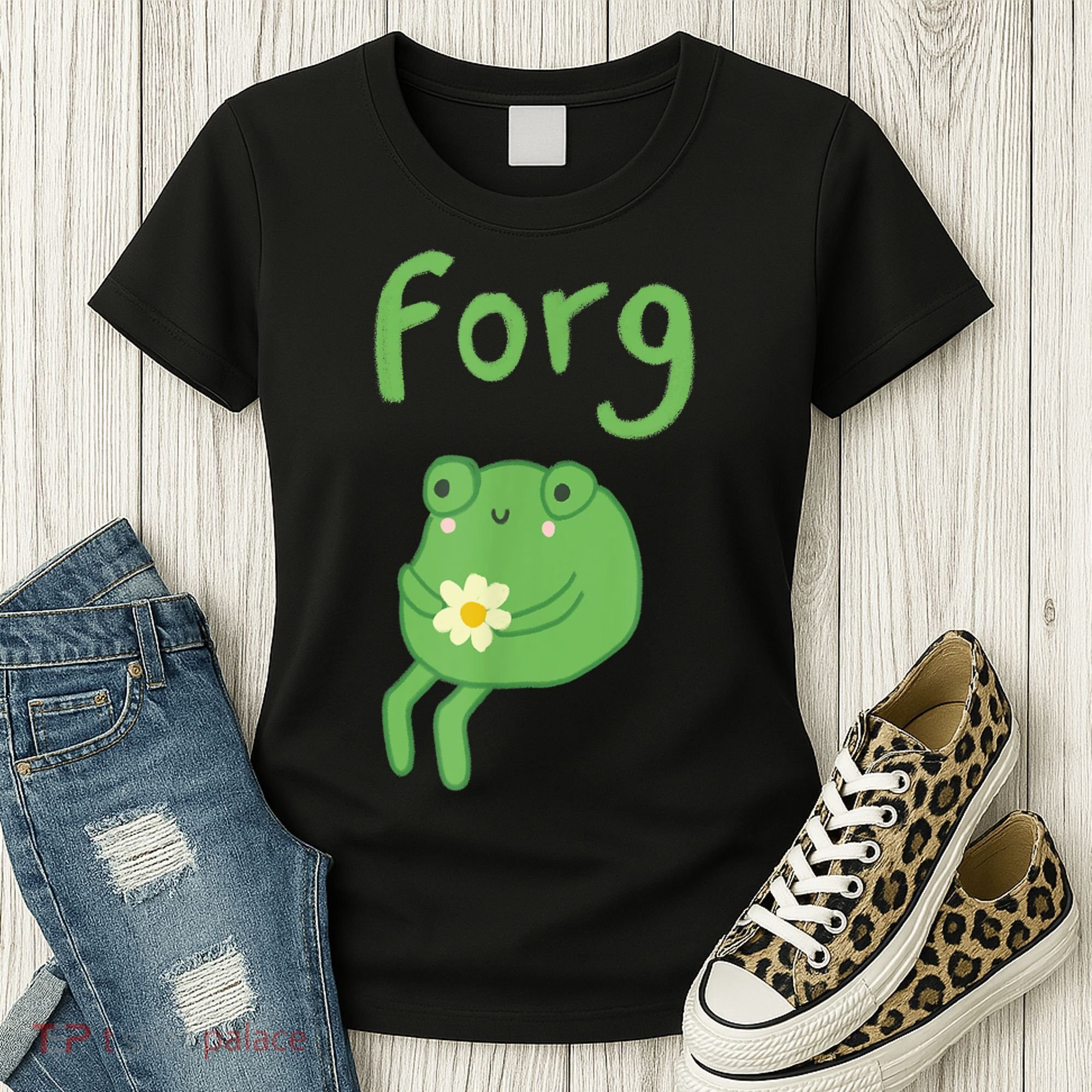 Frog Cake Meme Cute Aesthetic Forg Women's T-Shirt