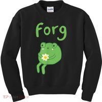Frog Cake Meme Cute Aesthetic Forg Kids Sweatshirt thumb 0