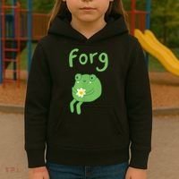 Frog Cake Meme Cute Aesthetic Forg Kids Hoodie thumb 3