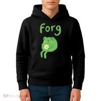 Frog Cake Meme Cute Aesthetic Forg Kids Hoodie thumb 4