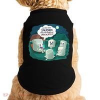 Funny Cute Marshmallow Scary Campfire Story SMores Gift Doggie Tank thumb 0