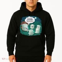 Funny Cute Marshmallow Scary Campfire Story SMores Gift Hoodie thumb 2