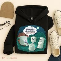 Funny Cute Marshmallow Scary Campfire Story SMores Gift Hoodie thumb 4