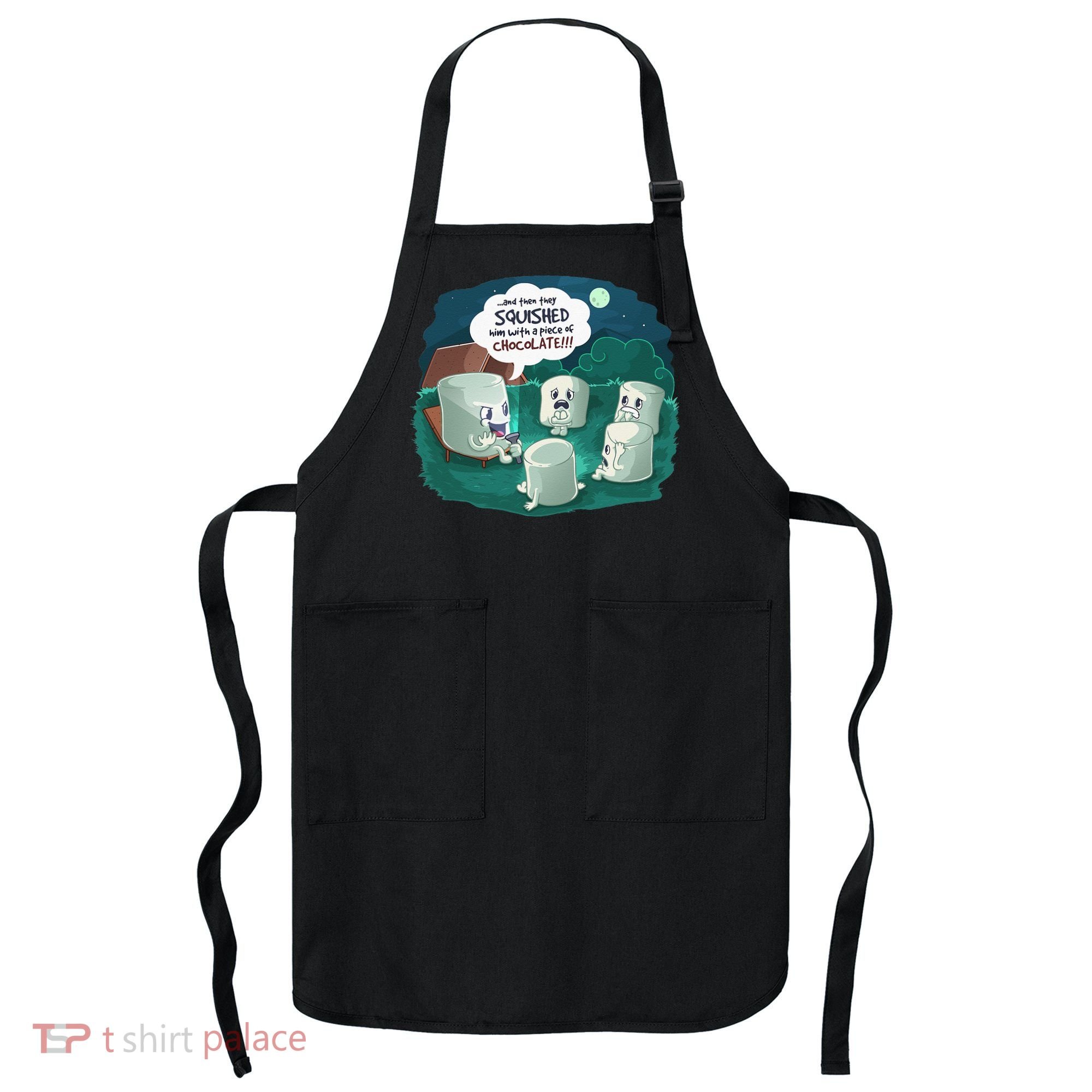 Funny Cute Marshmallow Scary Campfire Story SMores Gift Apron