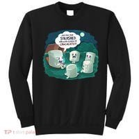 Funny Cute Marshmallow Scary Campfire Story SMores Gift Sweatshirt thumb 0