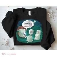 Funny Cute Marshmallow Scary Campfire Story SMores Gift Sweatshirt thumb 2