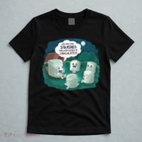 Funny Cute Marshmallow Scary Campfire Story SMores Gift T-Shirt thumb 5
