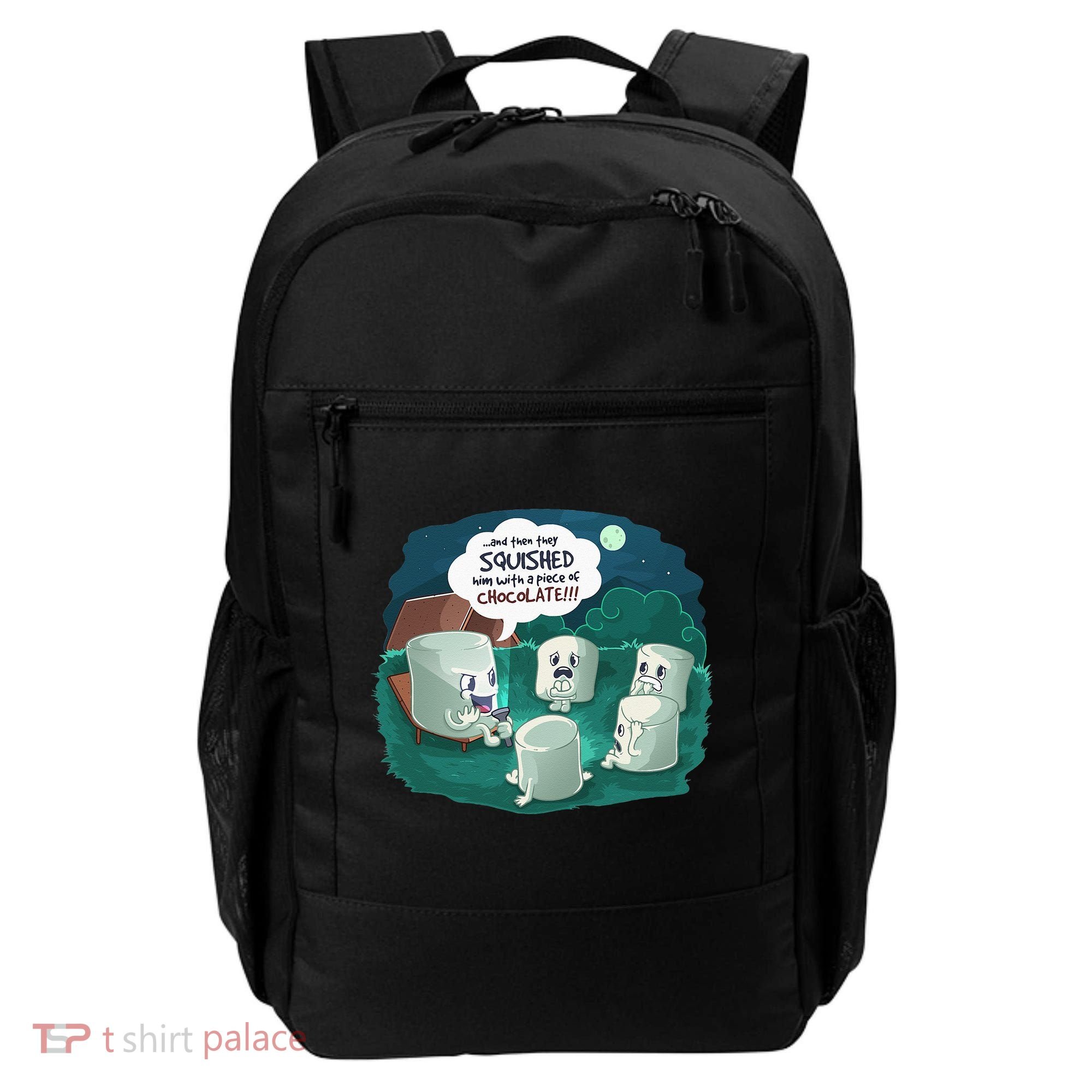Funny Cute Marshmallow Scary Campfire Story SMores Gift Backpack