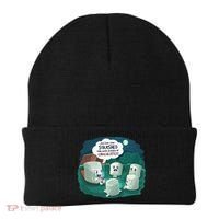 Funny Cute Marshmallow Scary Campfire Story SMores Gift Beanie thumb 0