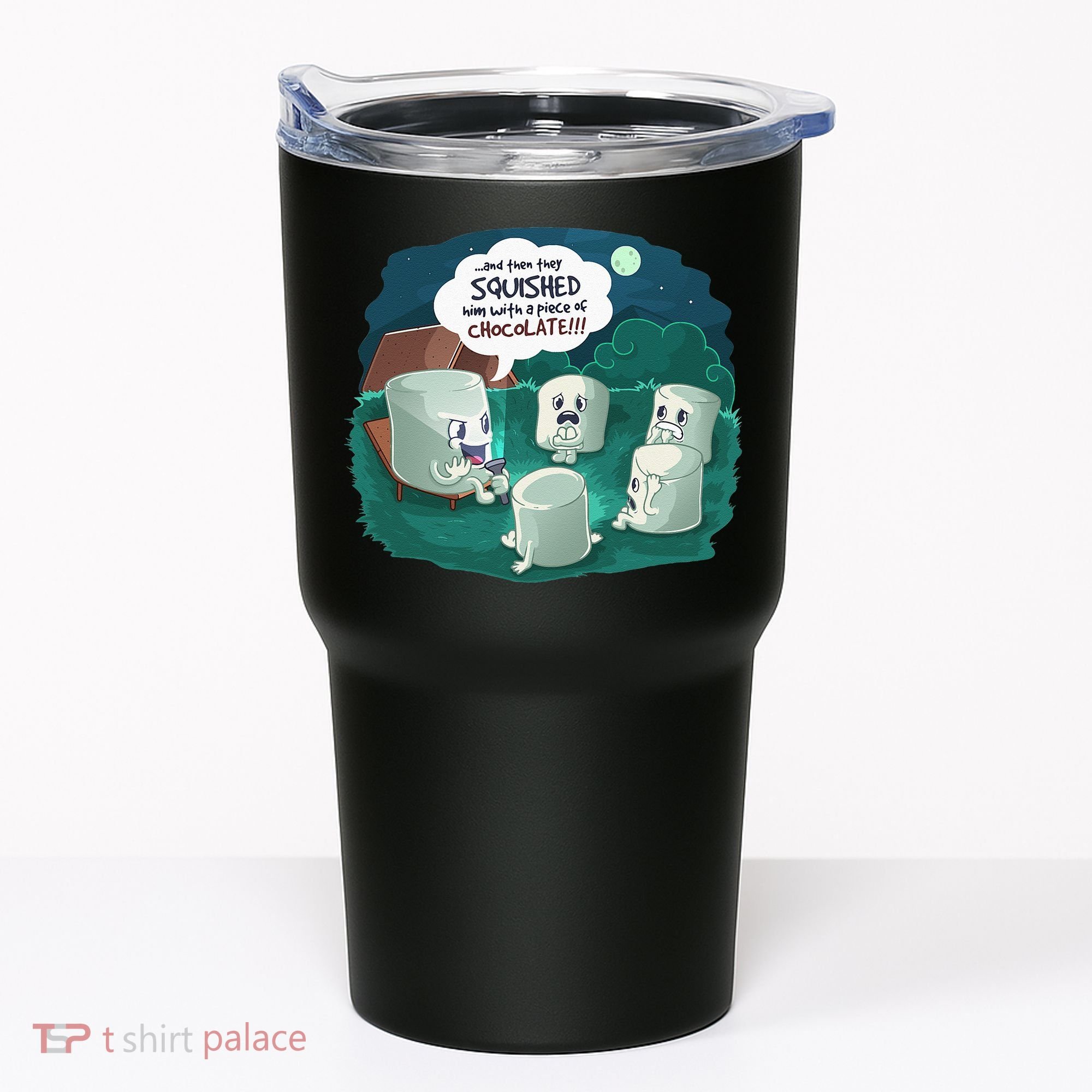 Funny Cute Marshmallow Scary Campfire Story SMores Gift Tumbler
