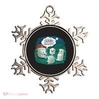 Funny Cute Marshmallow Scary Campfire Story SMores Gift Ornament thumb 0
