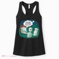 Funny Cute Marshmallow Scary Campfire Story SMores Gift Women's Tank Top thumb 0