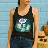 Funny Cute Marshmallow Scary Campfire Story SMores Gift Women's Tank Top thumb 2