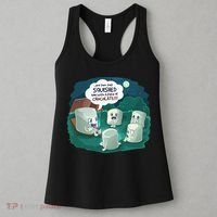 Funny Cute Marshmallow Scary Campfire Story SMores Gift Women's Tank Top thumb 3