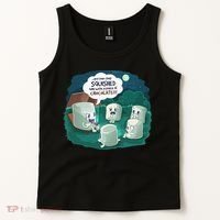 Funny Cute Marshmallow Scary Campfire Story SMores Gift Tank Top thumb 2