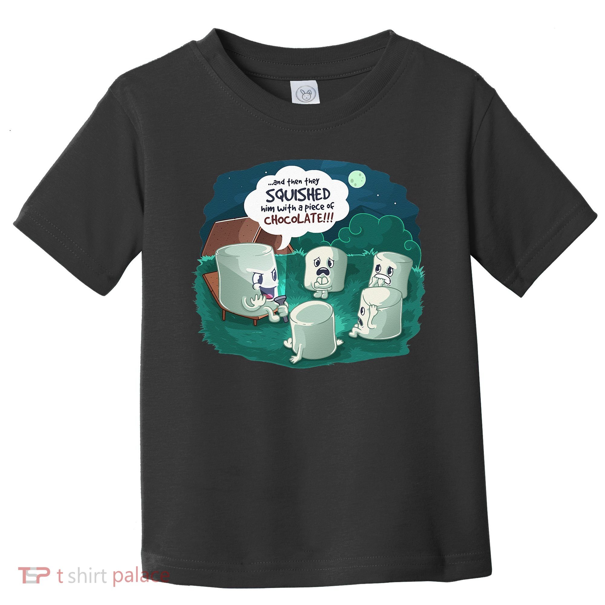 Funny Cute Marshmallow Scary Campfire Story SMores Gift Toddler T-Shirt