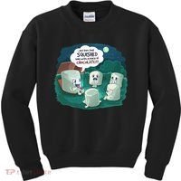 Funny Cute Marshmallow Scary Campfire Story SMores Gift Kids Sweatshirt thumb 0