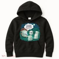 Funny Cute Marshmallow Scary Campfire Story SMores Gift Kids Hoodie thumb 0