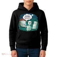 Funny Cute Marshmallow Scary Campfire Story SMores Gift Kids Hoodie thumb 4