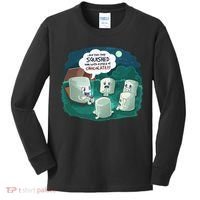 Funny Cute Marshmallow Scary Campfire Story SMores Gift Kids Long Sleeve Shirt thumb 0