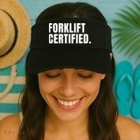 Forklift Certified Meme Funny Forklift Driver Forklift Operator Visor thumb 2