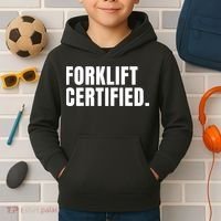 Forklift Certified Meme Funny Forklift Driver Forklift Operator Kids Hoodie thumb 2
