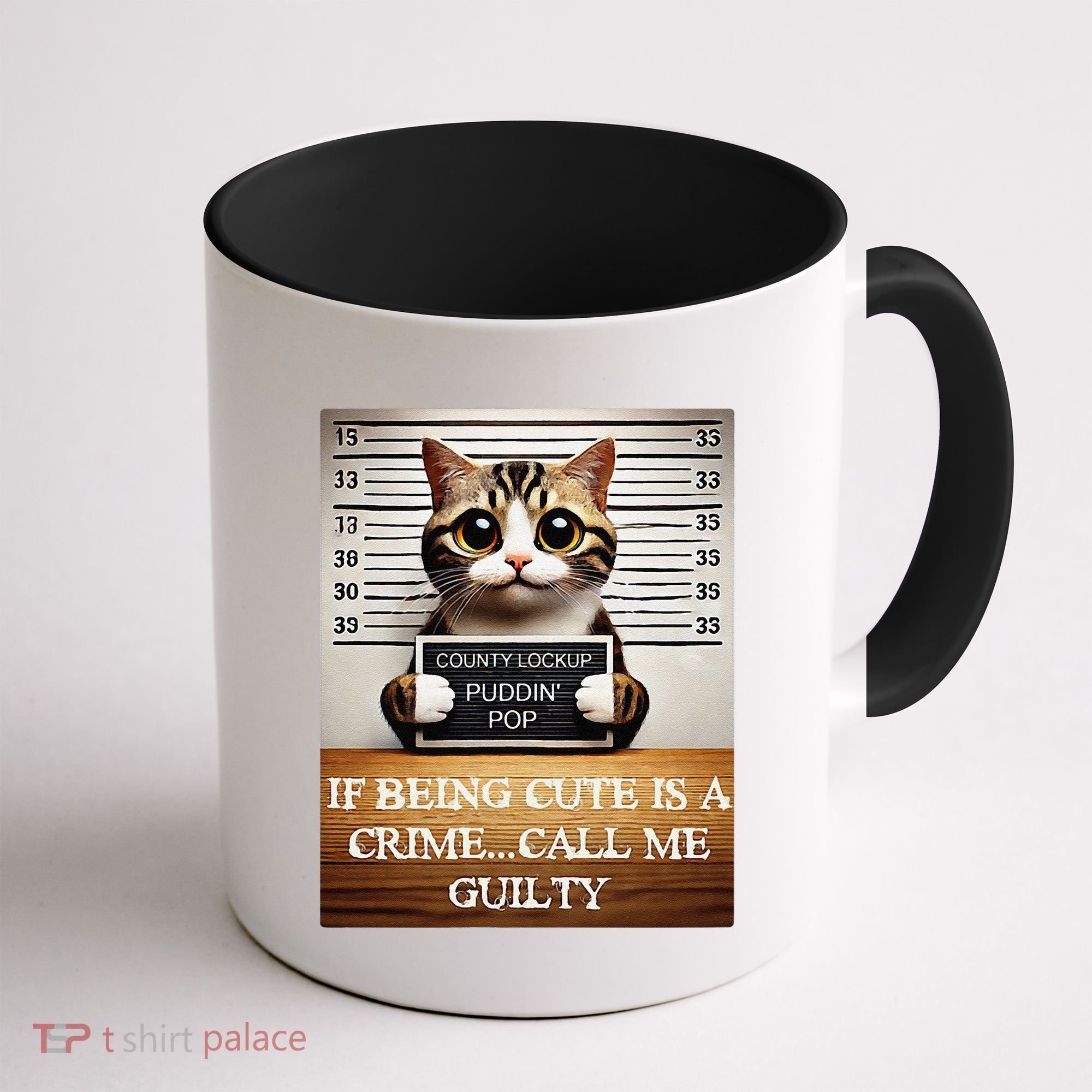 Funny Cat Meme Guilty Of Being Cute Coffee Mug