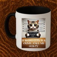 Funny Cat Meme Guilty Of Being Cute Coffee Mug thumb 2
