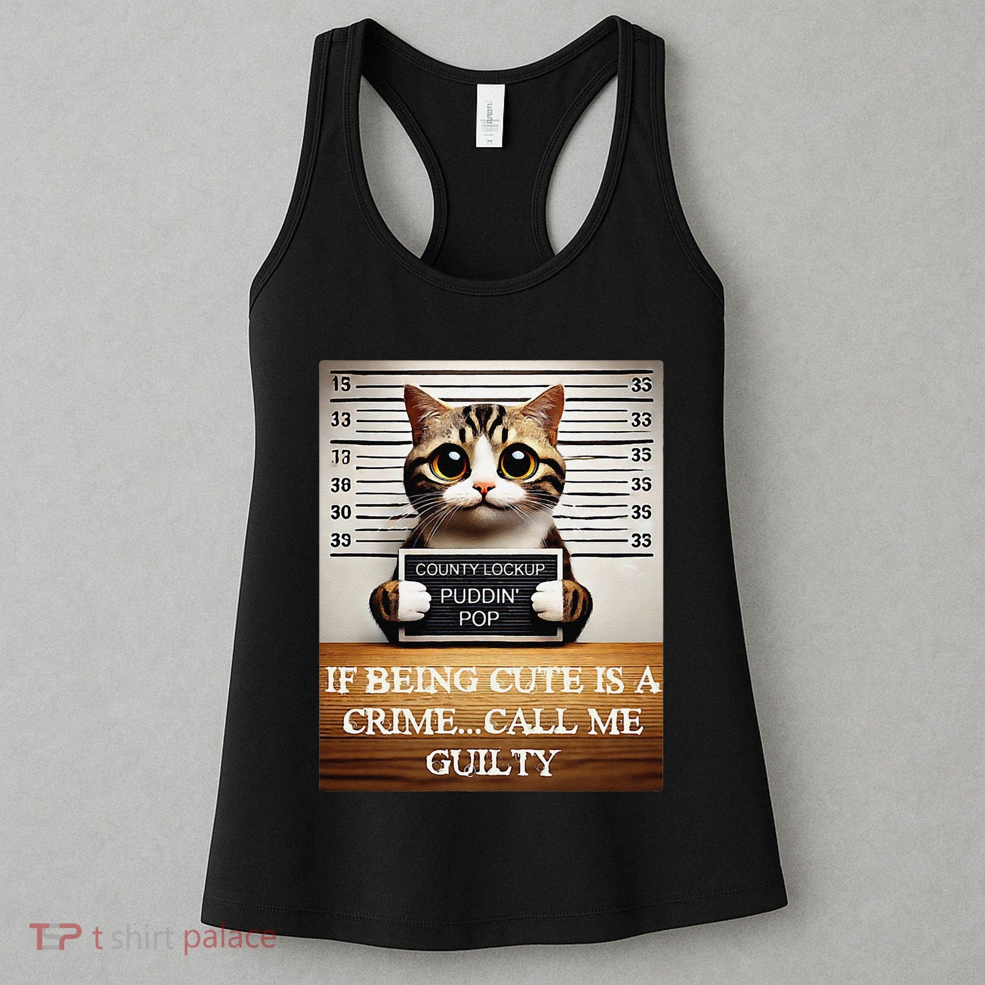 Funny Cat Meme Guilty Of Being Cute Women's Tank Top