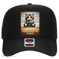Funny Cat Meme Guilty Of Being Cute Hat thumb 0