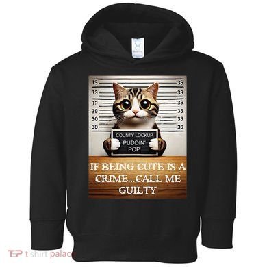 Funny Cat Meme Guilty Of Being Cute Toddler Hoodie