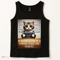 Funny Cat Meme Guilty Of Being Cute Tank Top thumb 2