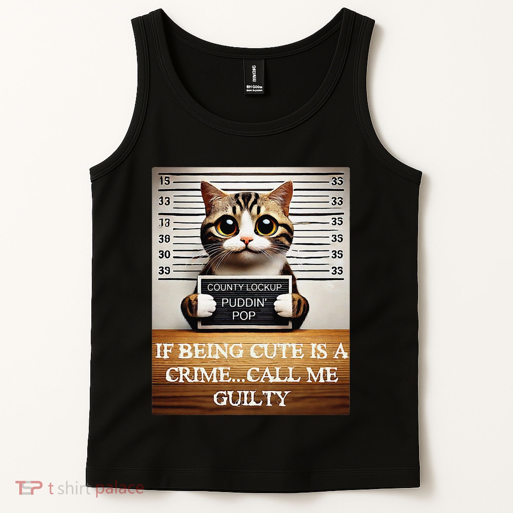 Funny Cat Meme Guilty Of Being Cute Tank Top