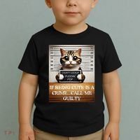 Funny Cat Meme Guilty Of Being Cute Toddler T-Shirt thumb 2