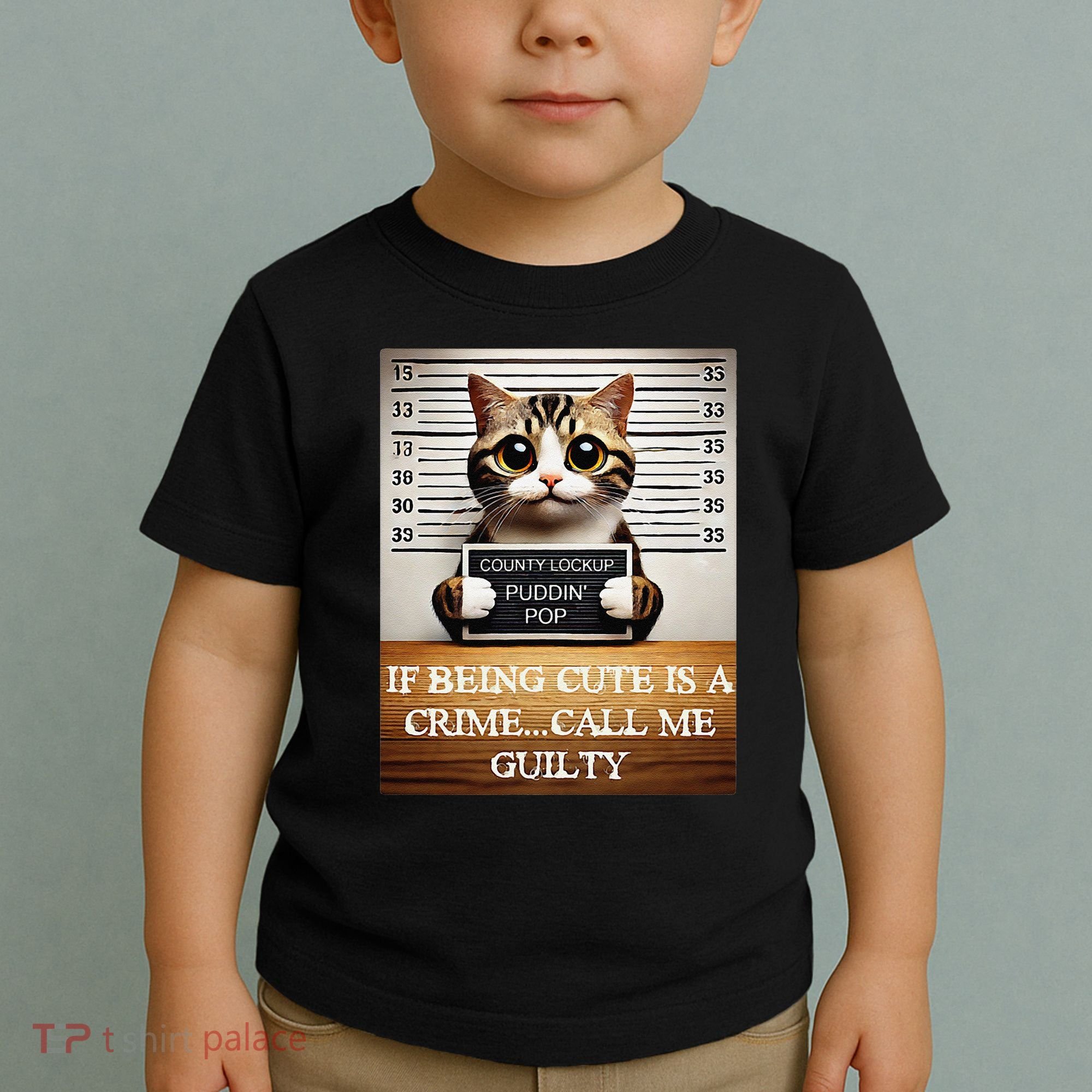 Funny Cat Meme Guilty Of Being Cute Toddler T-Shirt